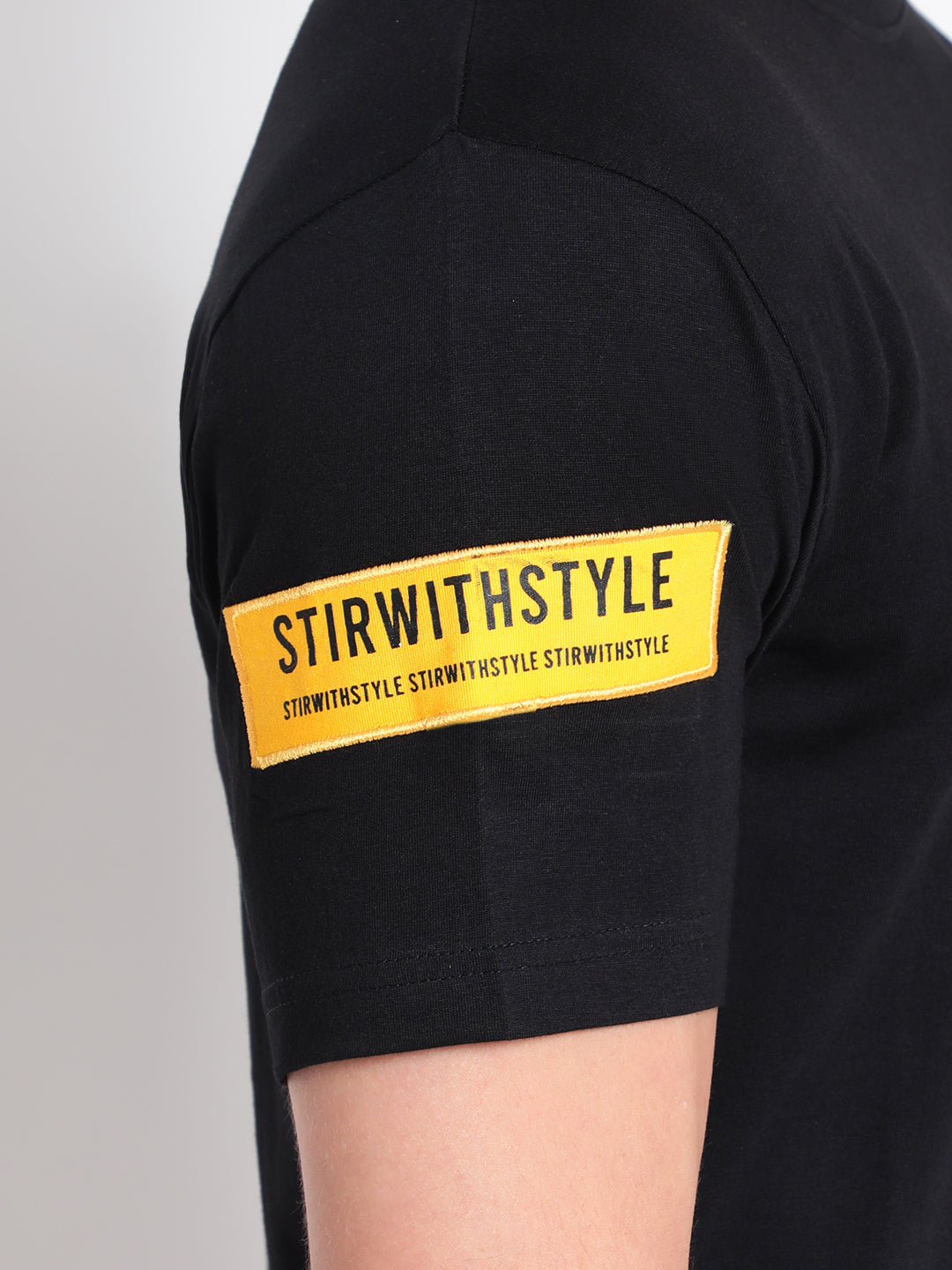 Men Black Printed T-shirt