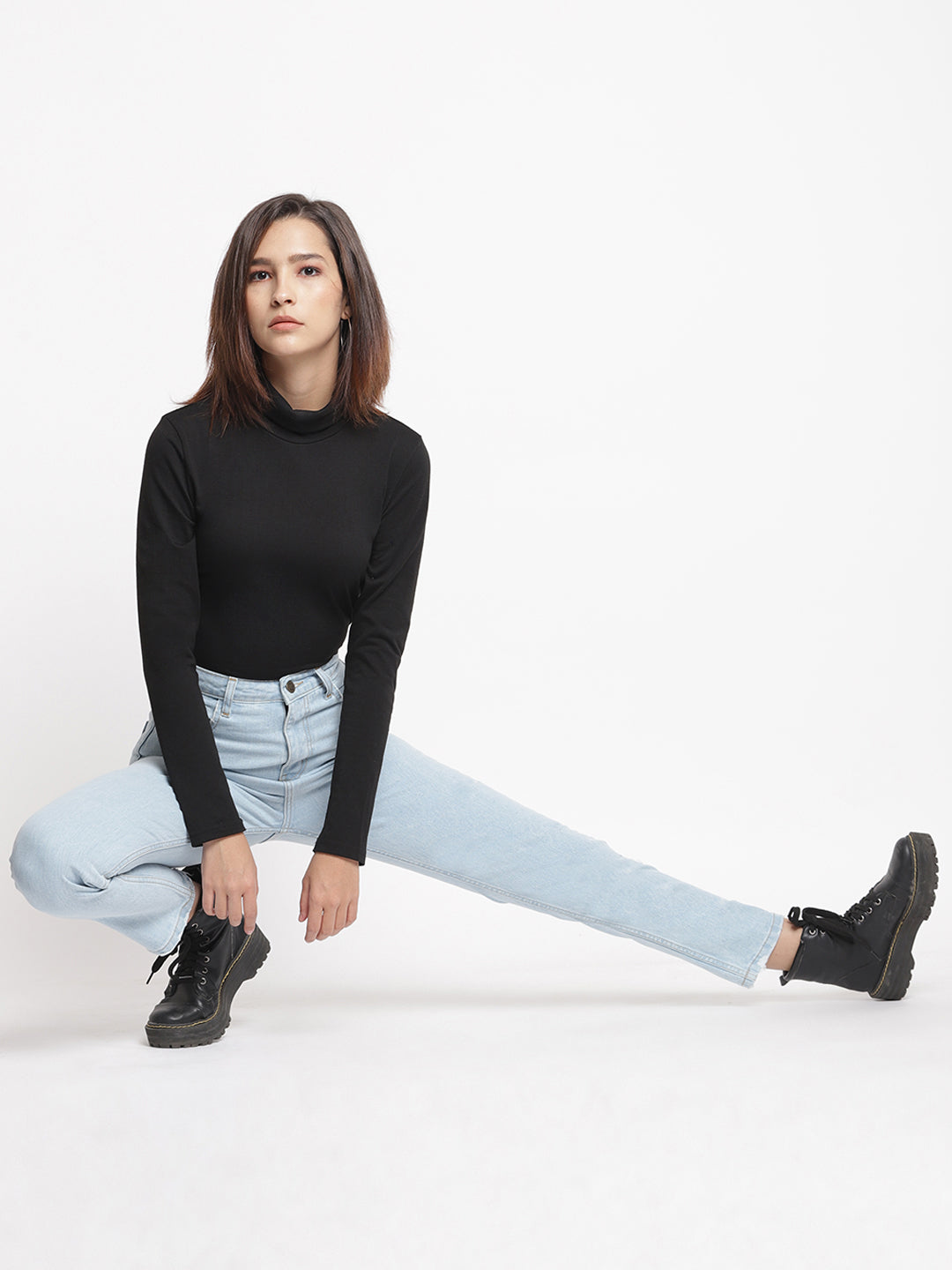 Women Light Blue Boyfriend Fit Denim Jeans