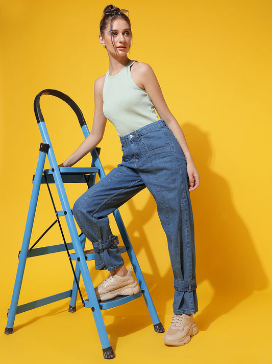 Mid Blue Straight fit Jeans