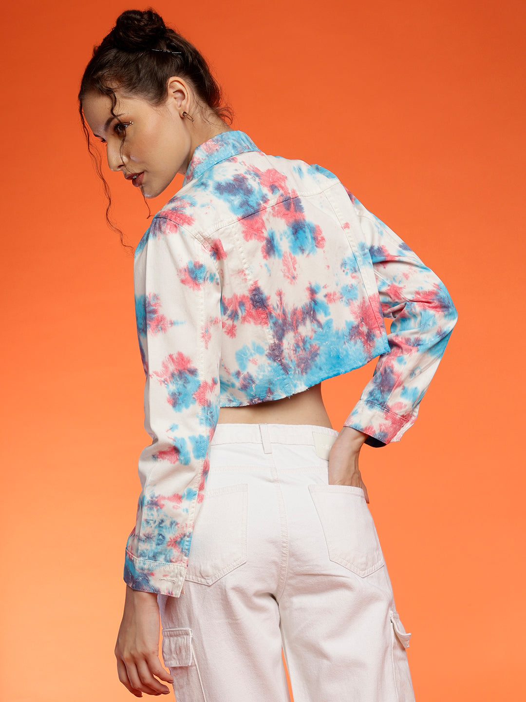 Belliskey Women's Multi Colour Tie & Dye Jacket