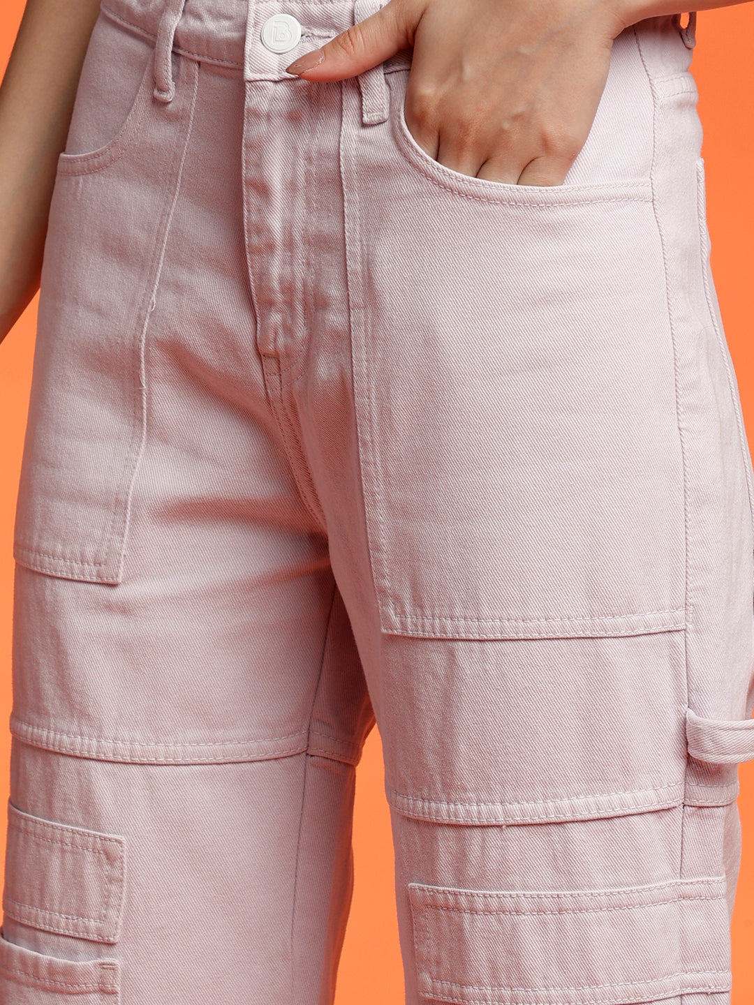 Baggy Cargo Fit Light Lilac Jeans