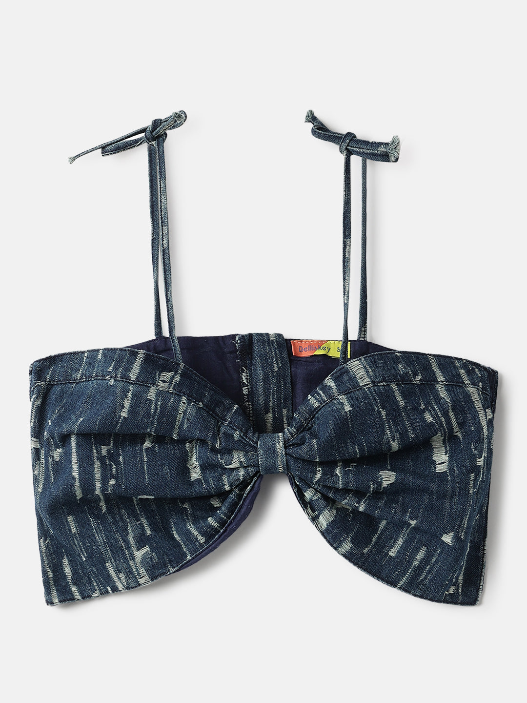 Dark Blue Denim Sleeveless Top