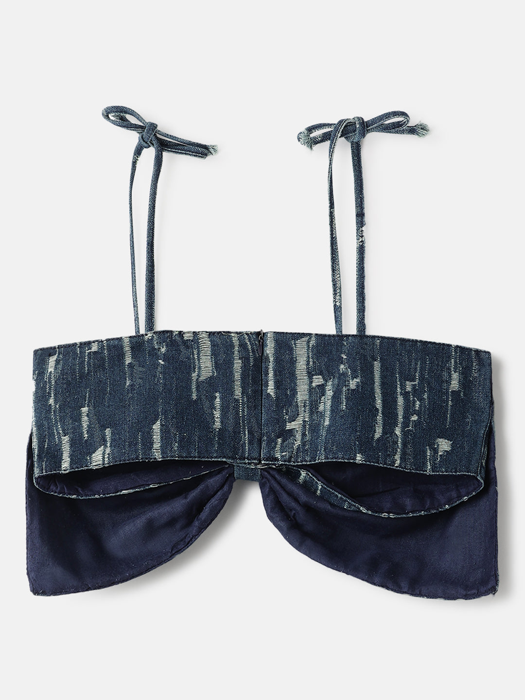 Dark Blue Denim Sleeveless Top