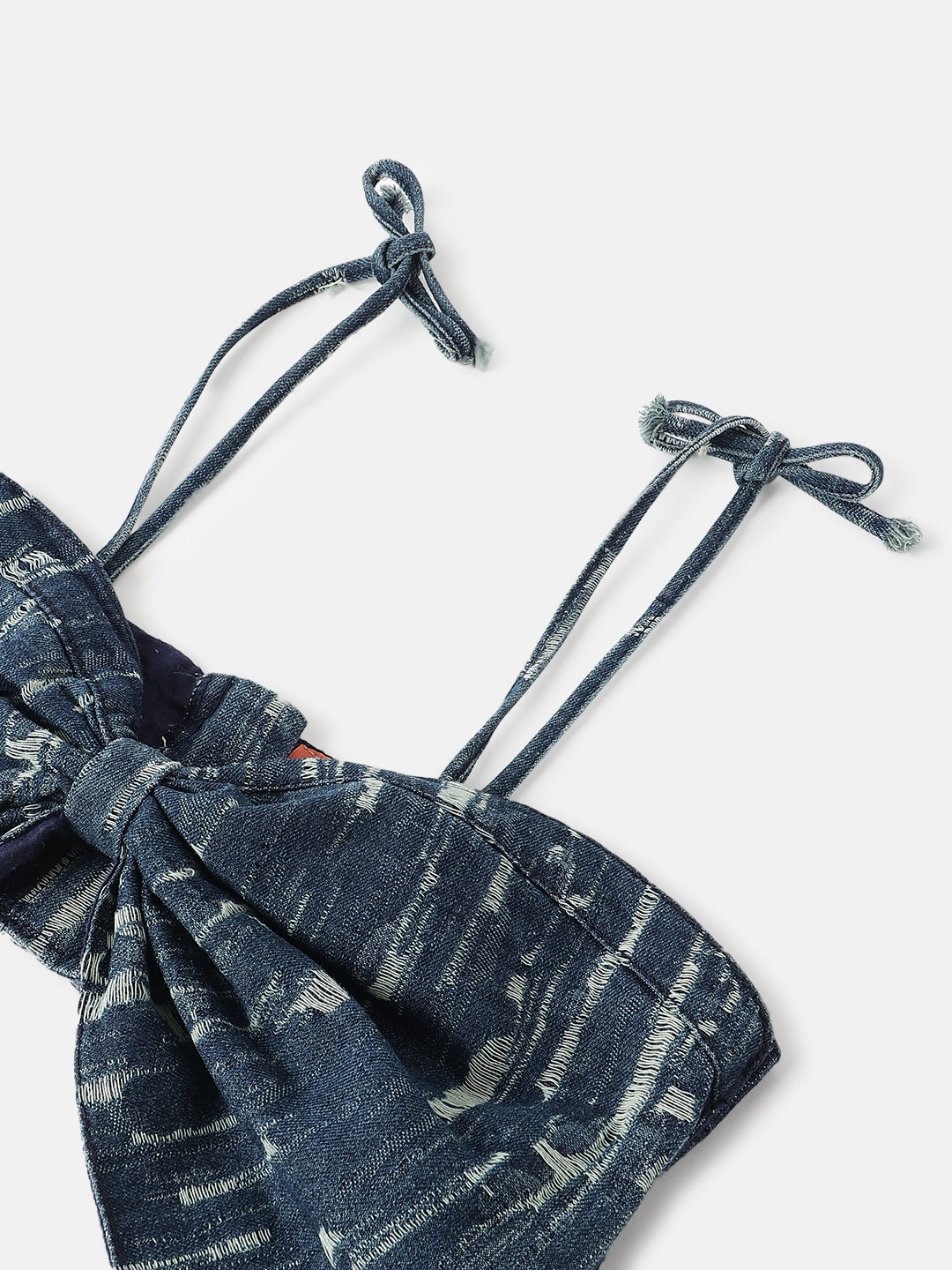Dark Blue Denim Sleeveless Top