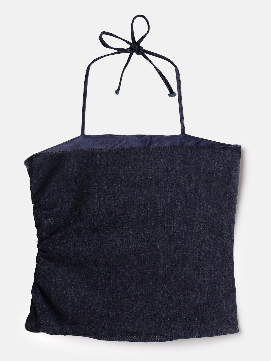 Dark Blue Denim Sleeveless Top
