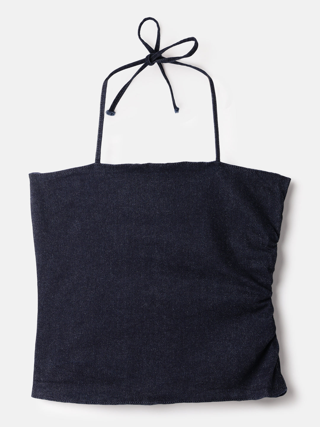 Dark Blue Denim Sleeveless Top