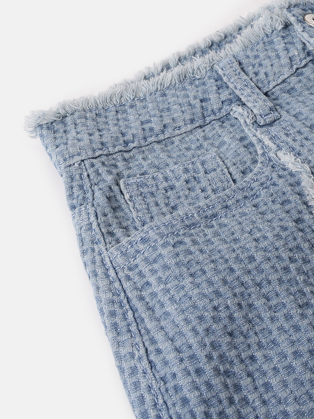 Light Blue Denim Mini Skirts