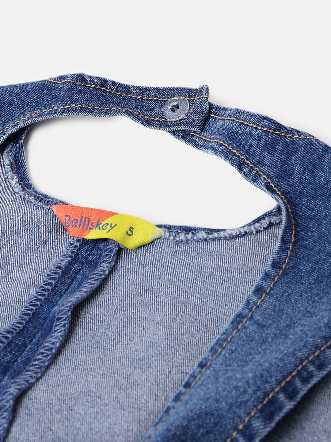 Blue Denim Sleeveless Top