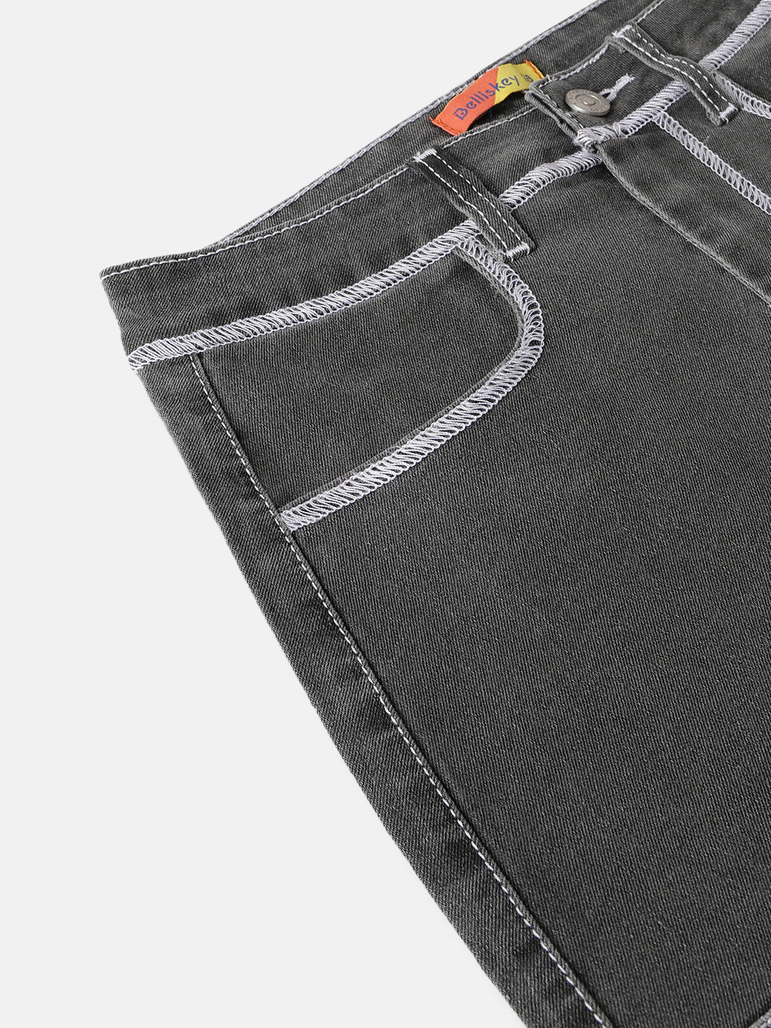 Grey Denim Mini Skirts