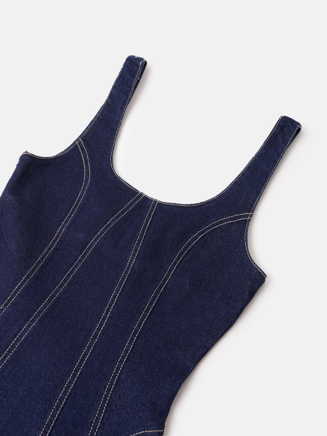 Blue Denim Midi Dress