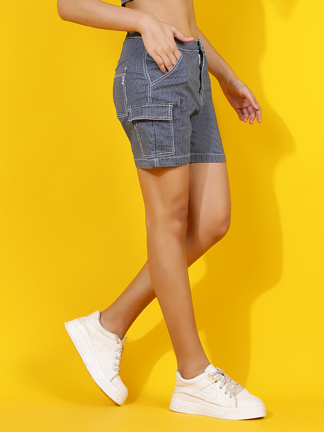 Blue Denim Mini Shorts