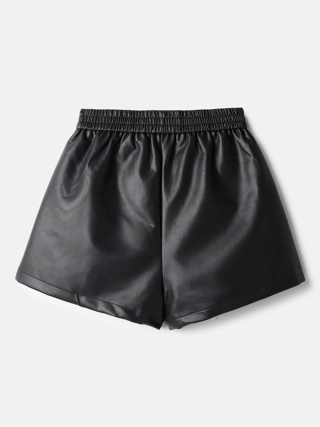 Black Faux Leather Mini Shorts