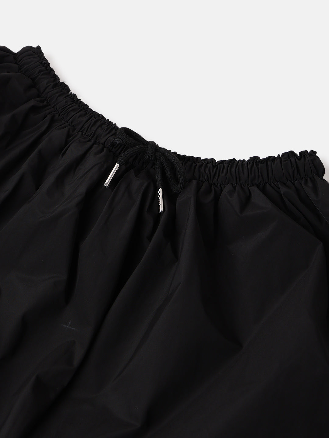 Black Polyester Mini Skirts