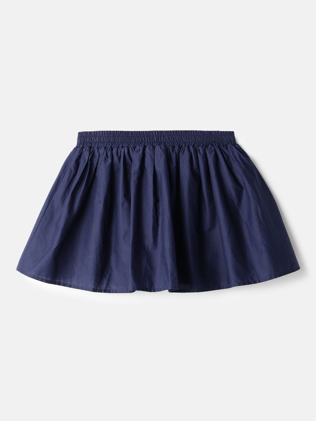 Blue Viscose Mini Skirts
