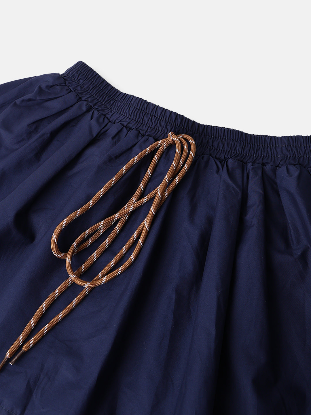 Blue Viscose Mini Skirts