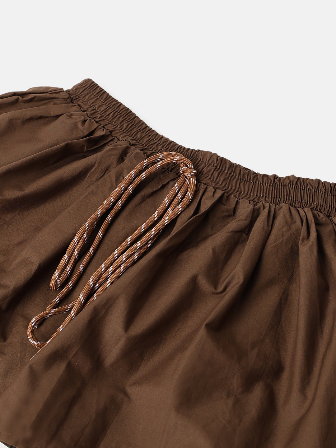 Brown Viscose Mini Skirts