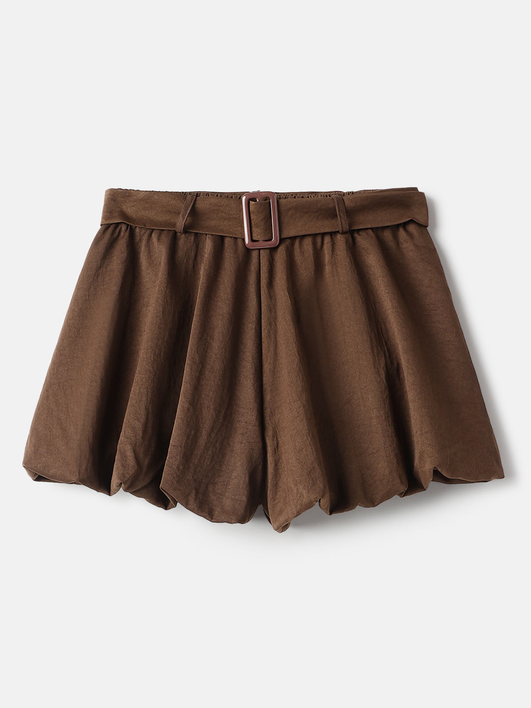 Brown Viscose Mini Skirts