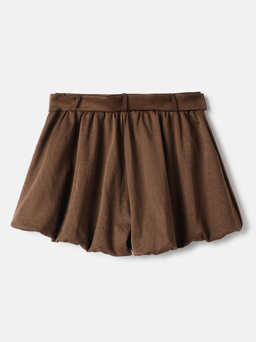 Brown Viscose Mini Skirts