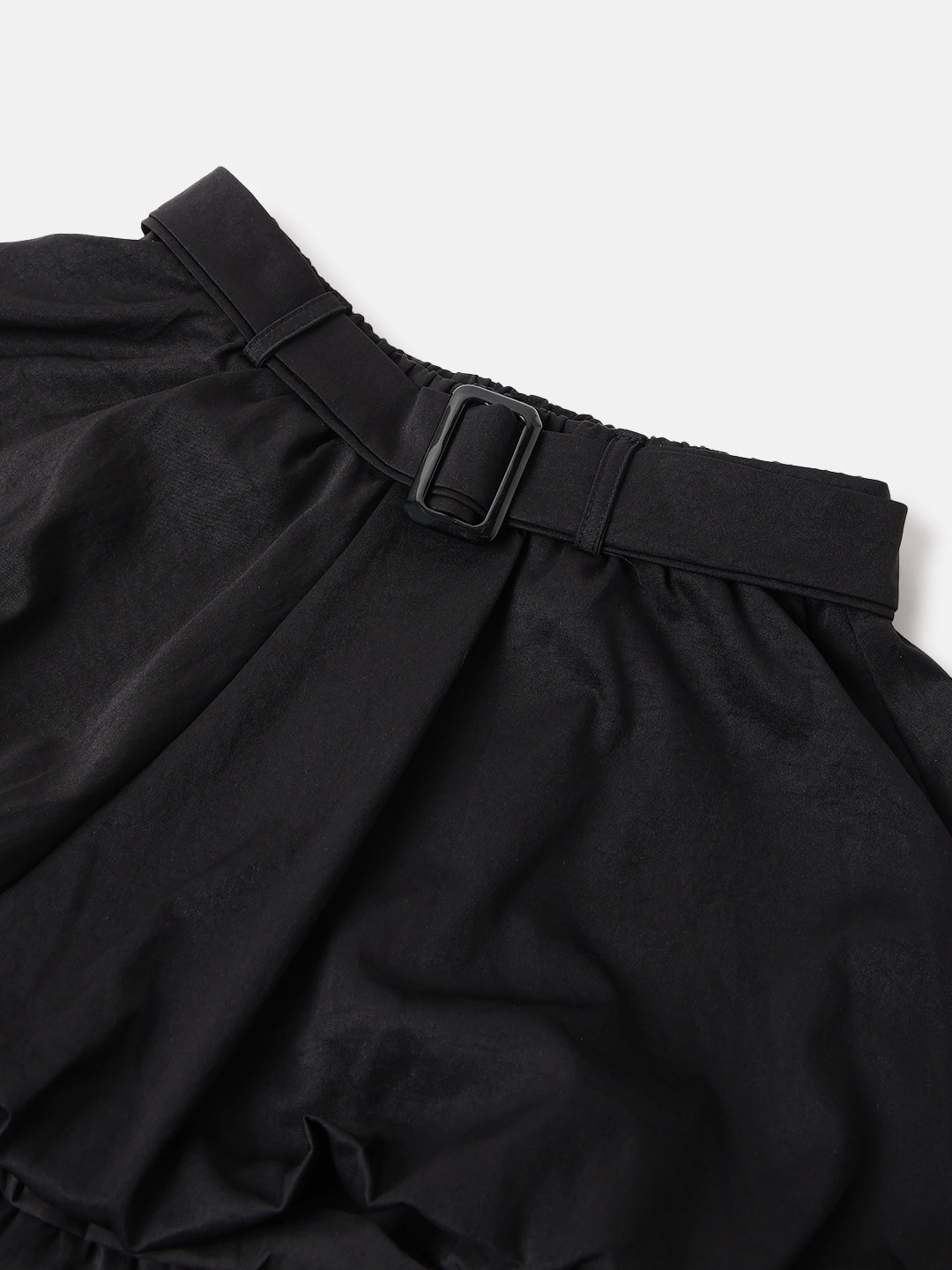 Black Viscose Mini Skirts