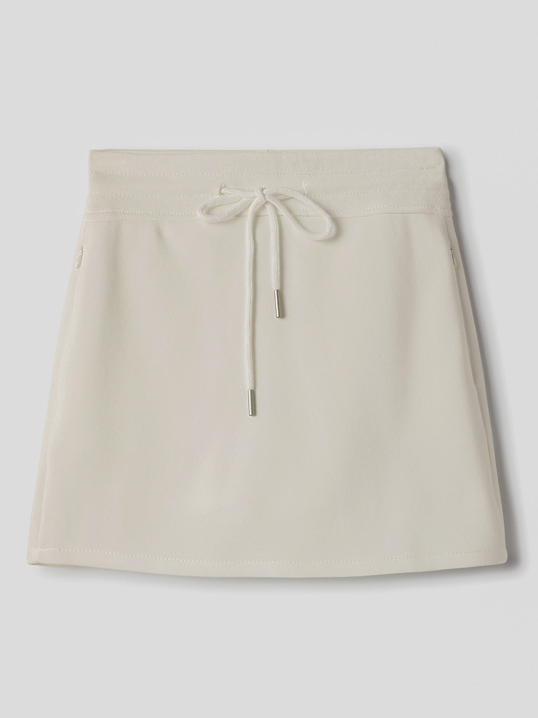 White Cotton Mini Skirts