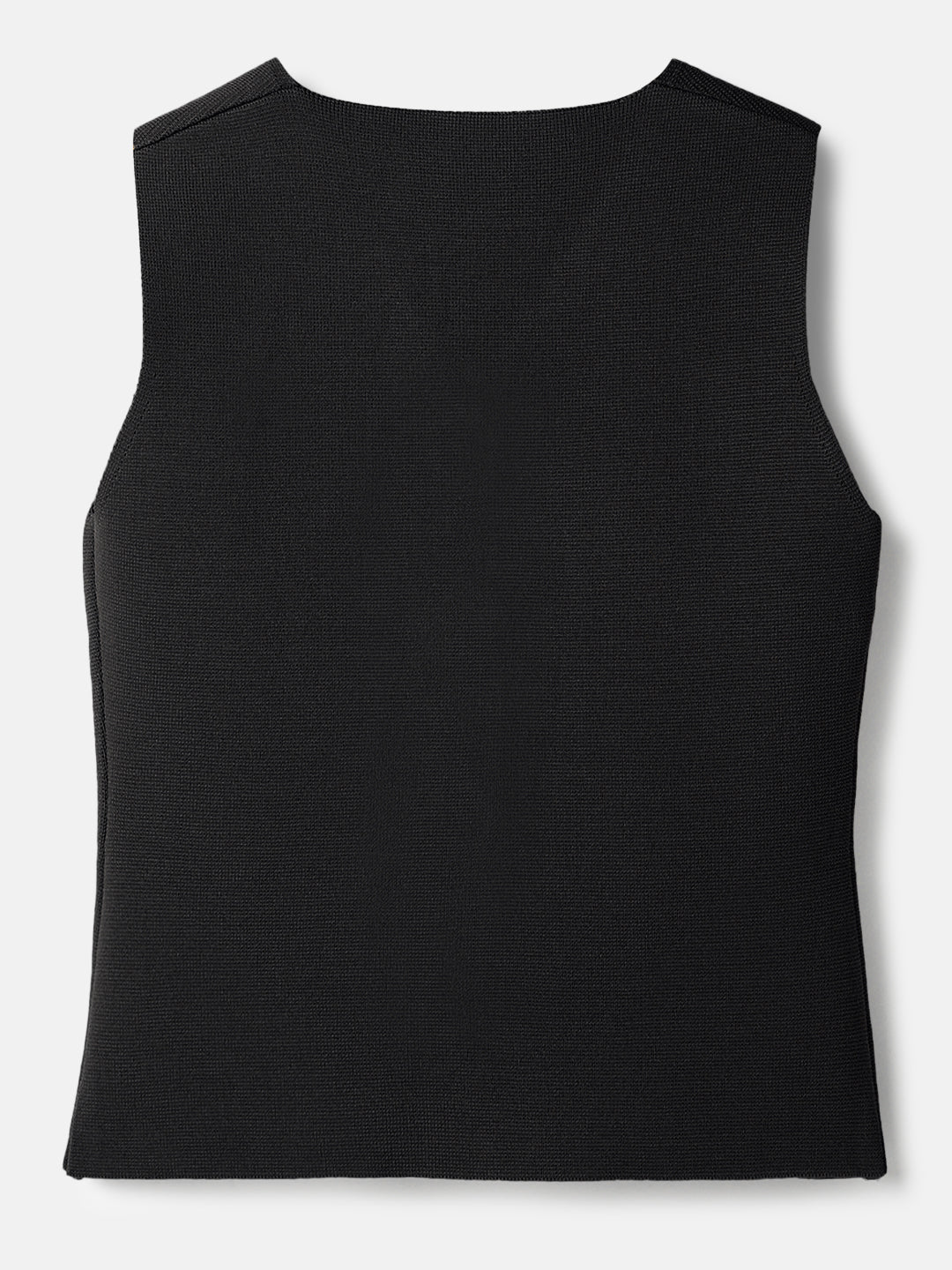 Black Polyester Sleeveless Top