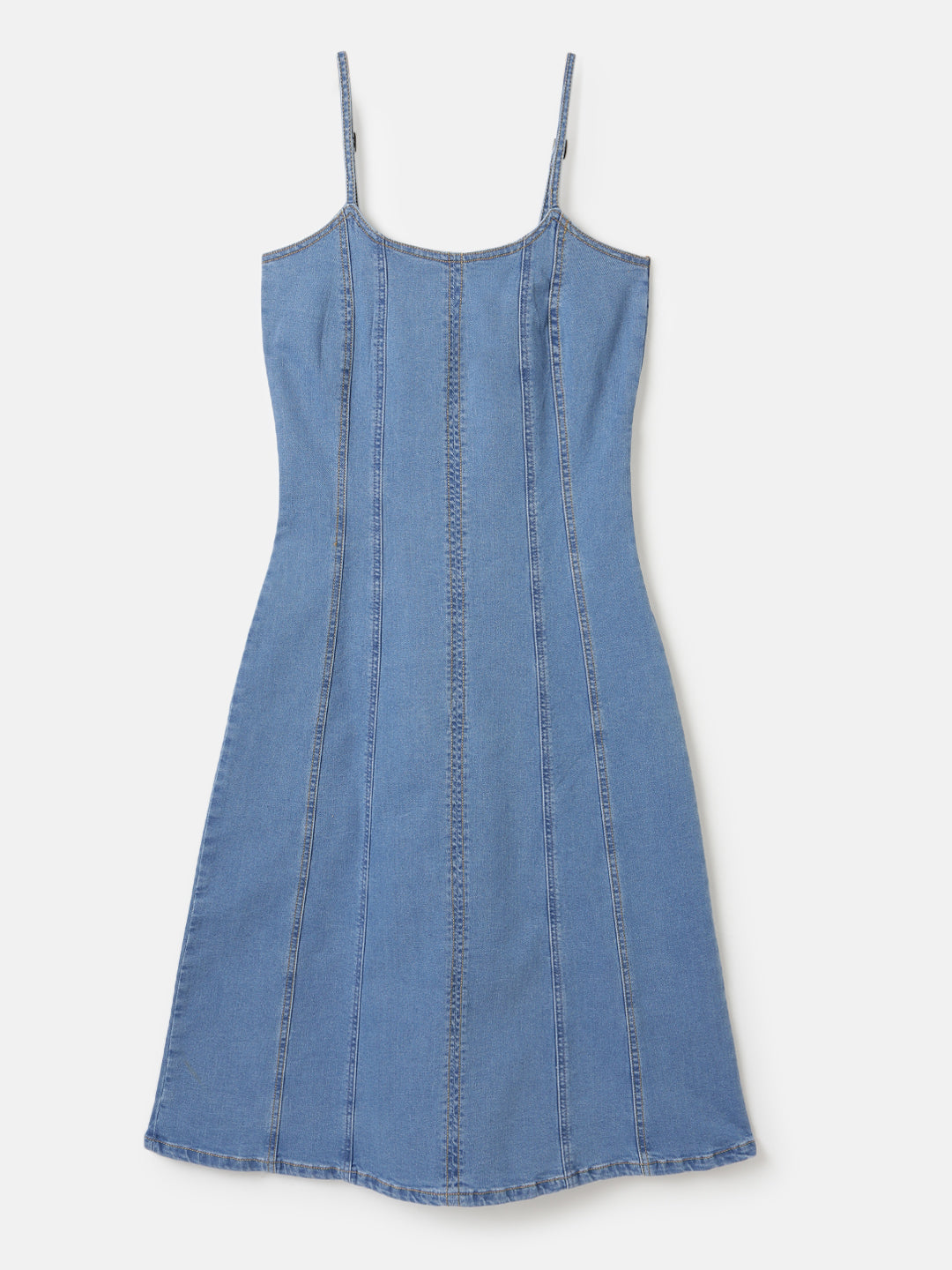 Blue Denim Midi Dress