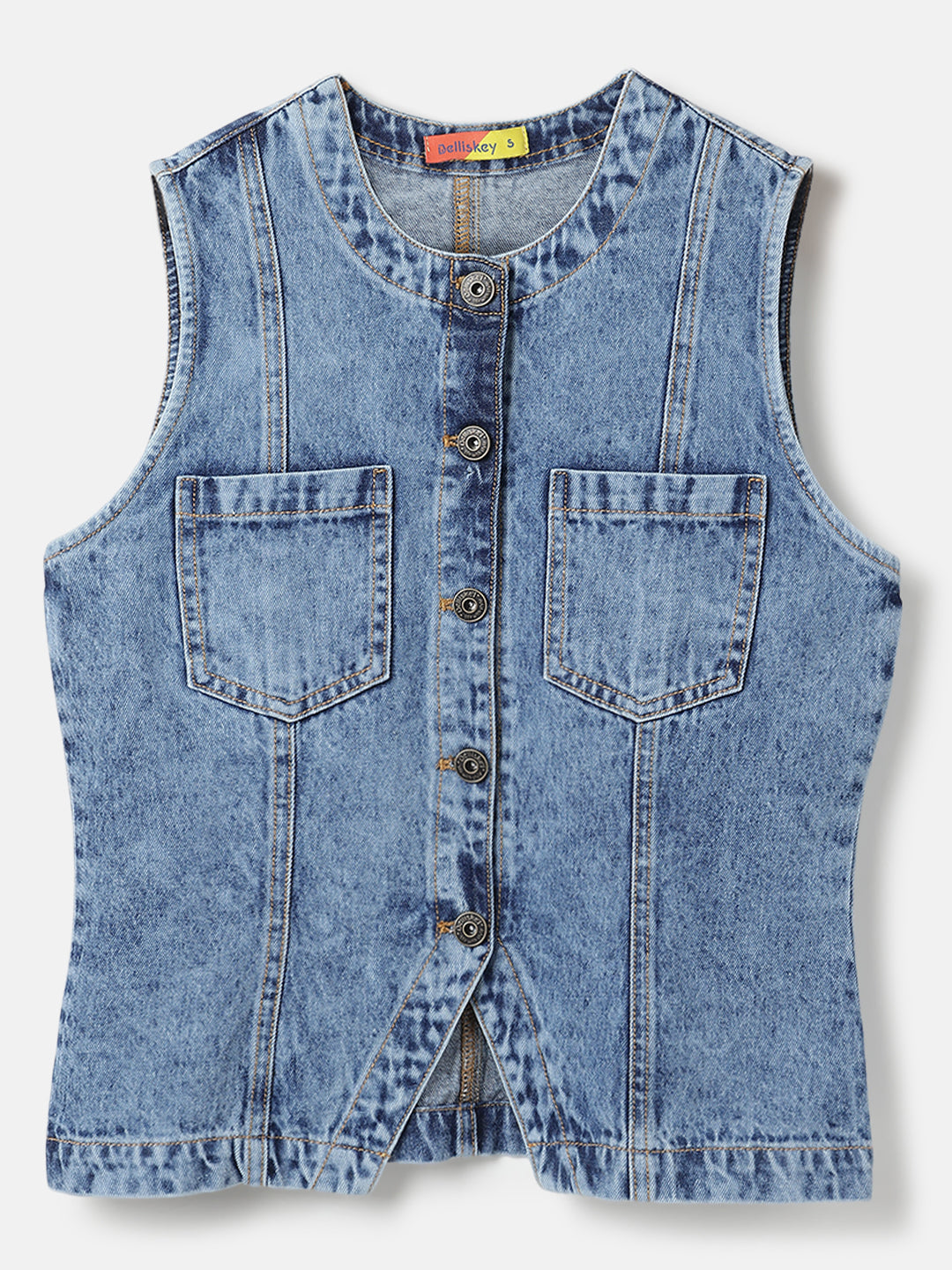 Blue Denim Crop Top