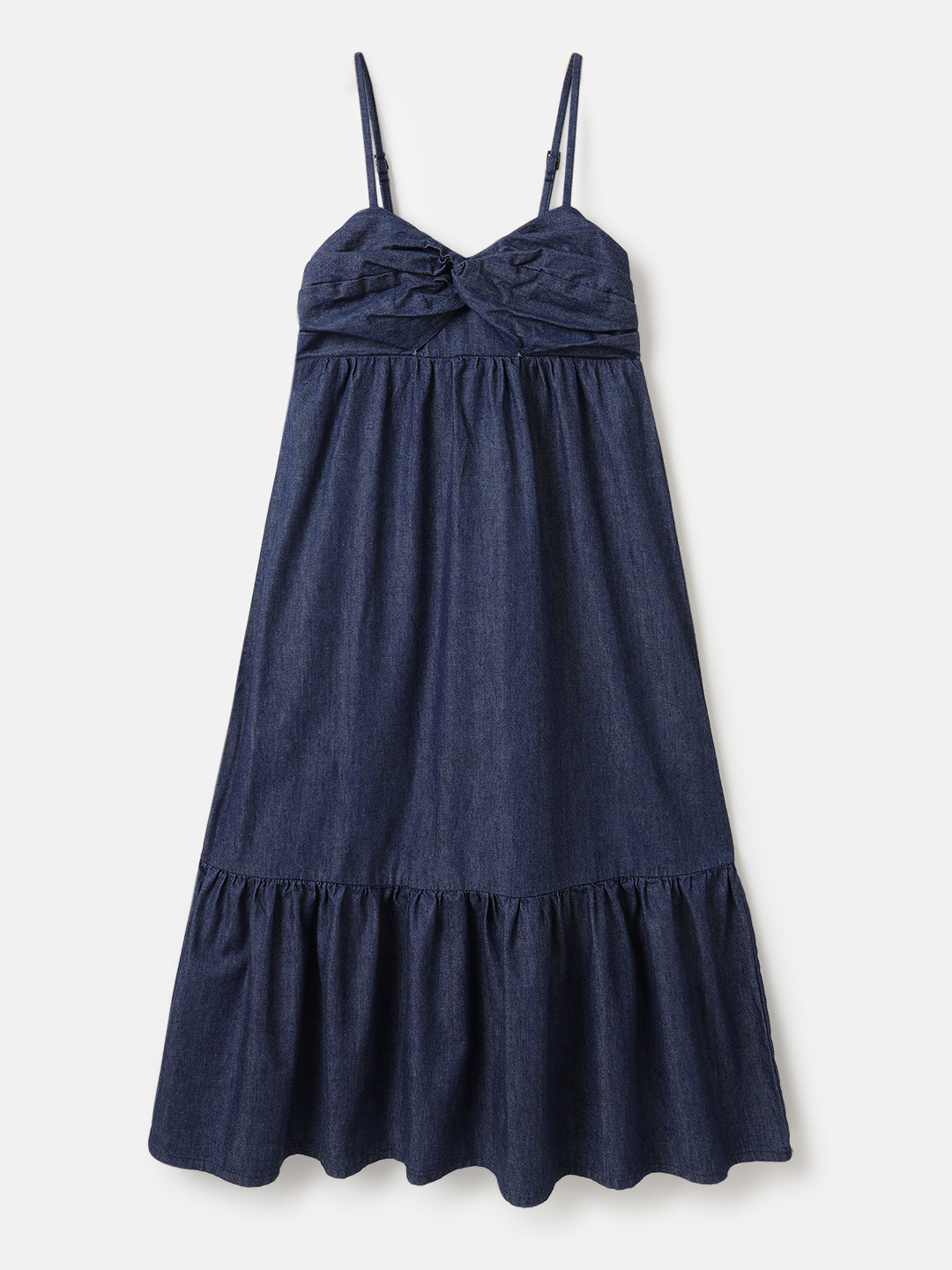 Dark Blue Denim Maxi Dress