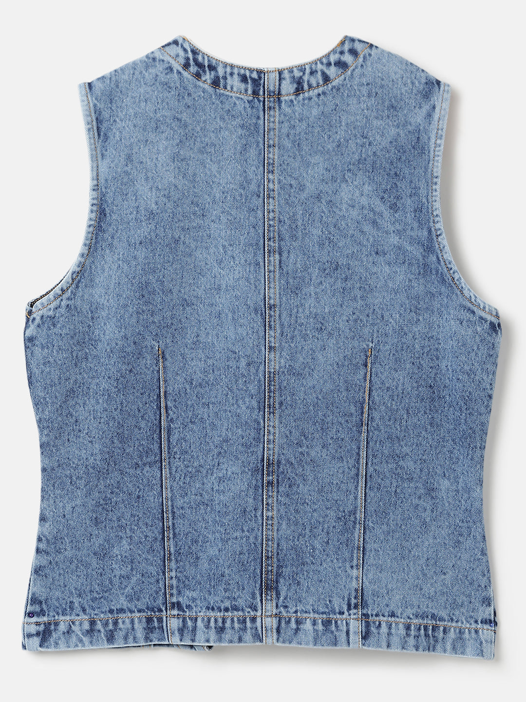 Blue Denim Crop Top