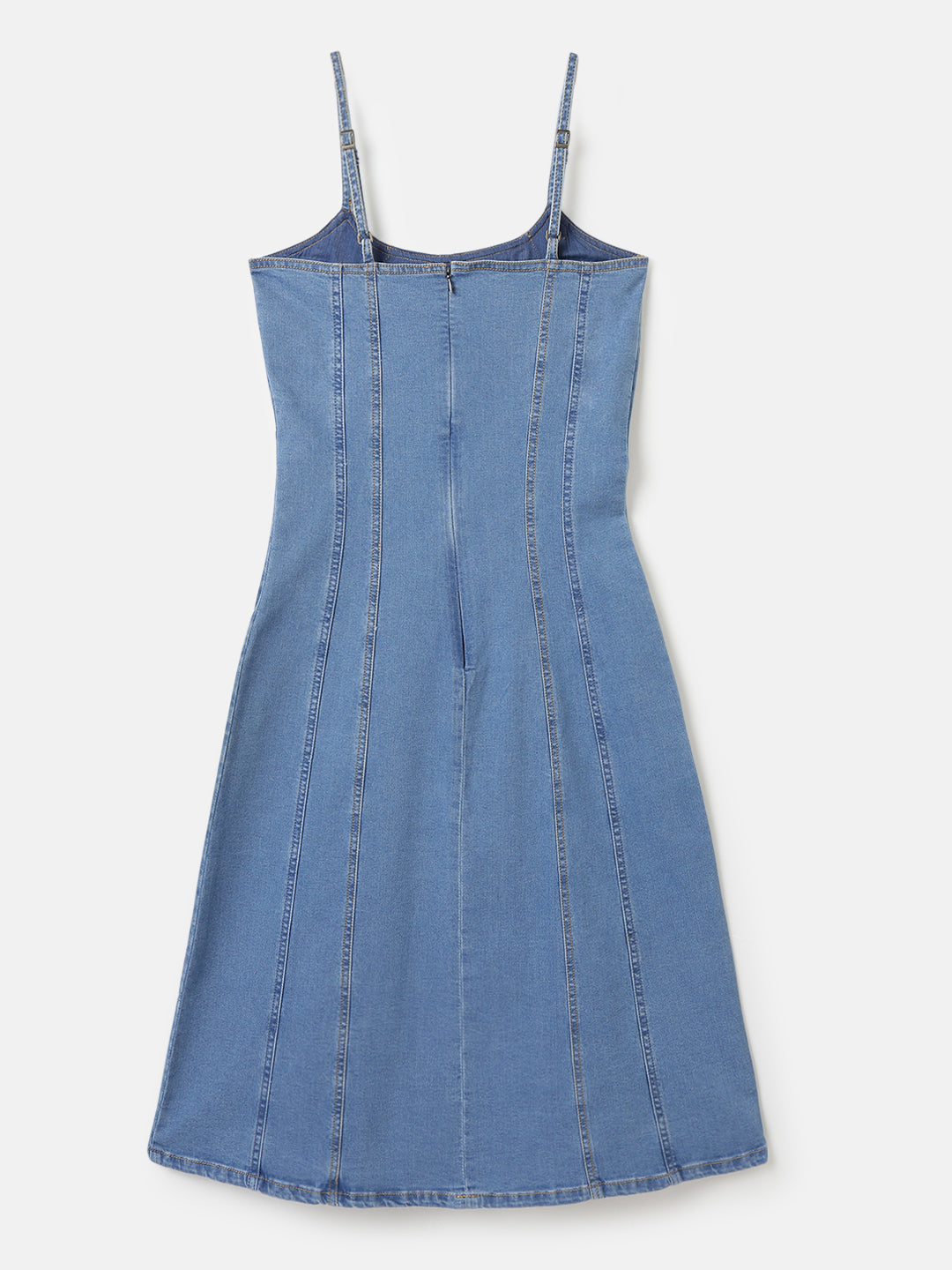 Blue Denim Midi Dress