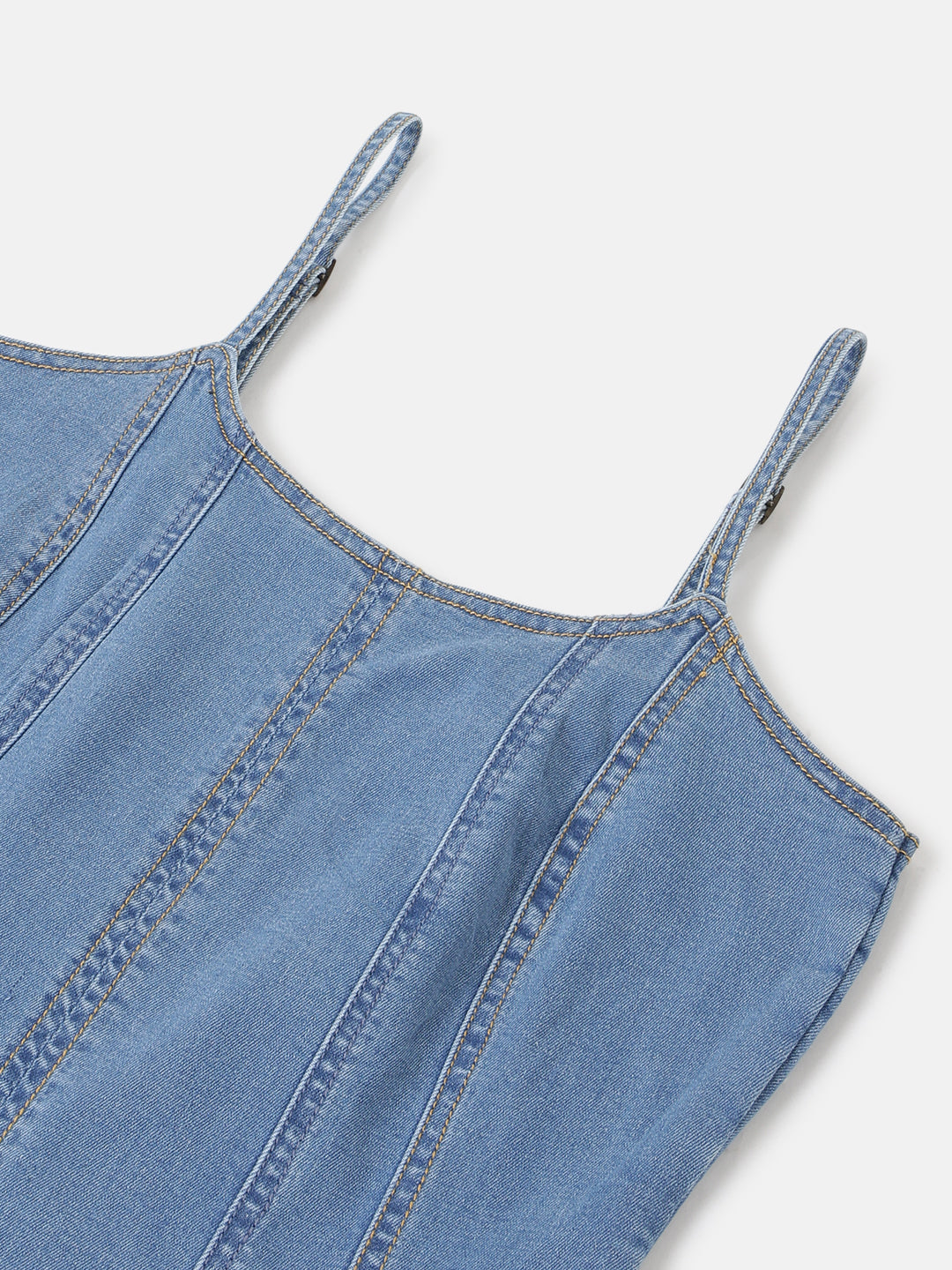 Blue Denim Midi Dress