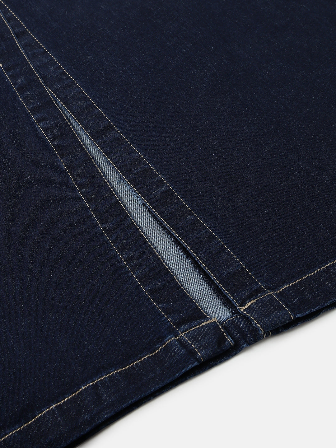 Dark Blue Denim Midi Dress