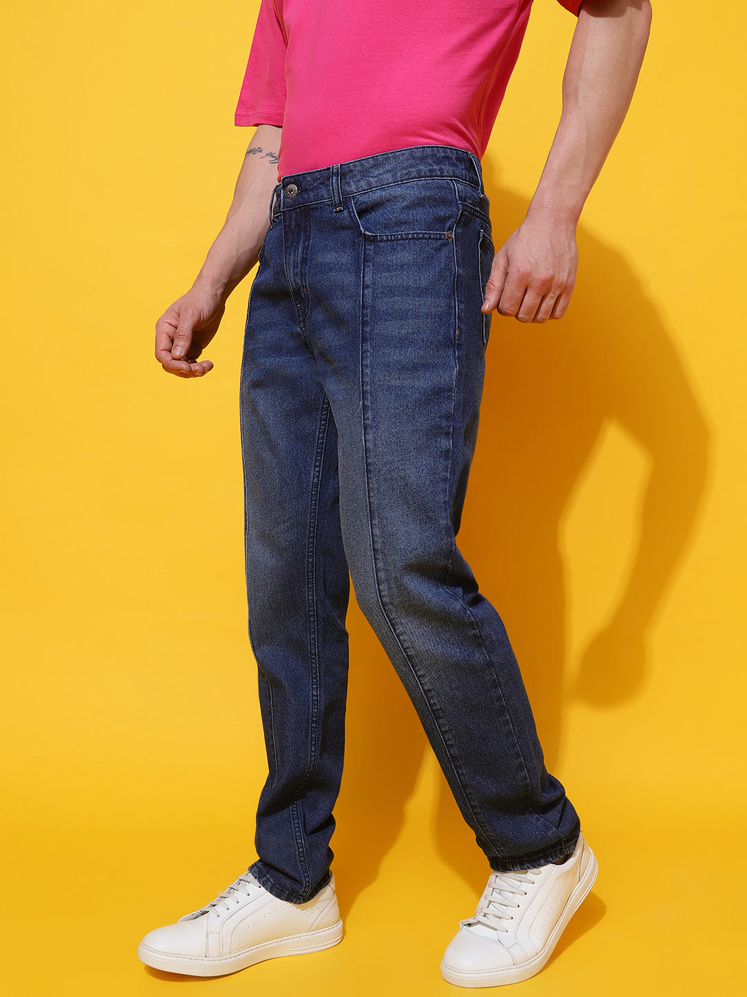 Mid Blue Straight Fit Jeans
