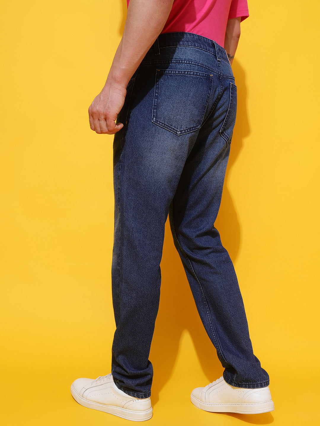 Mid Blue Straight Fit Jeans