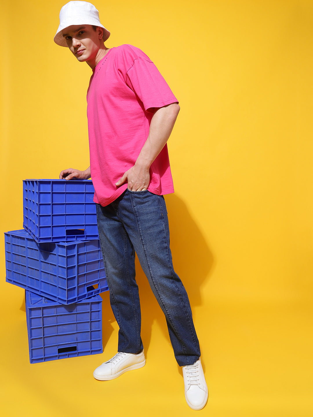 Mid Blue Straight Fit Jeans