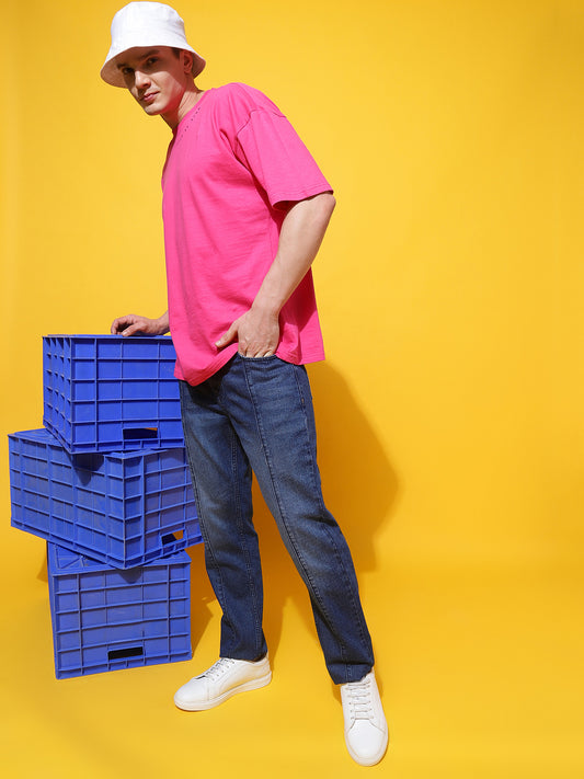 Mid Blue Straight Fit Jeans