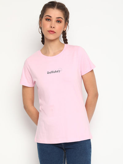 Women Pink Printed T-shirt