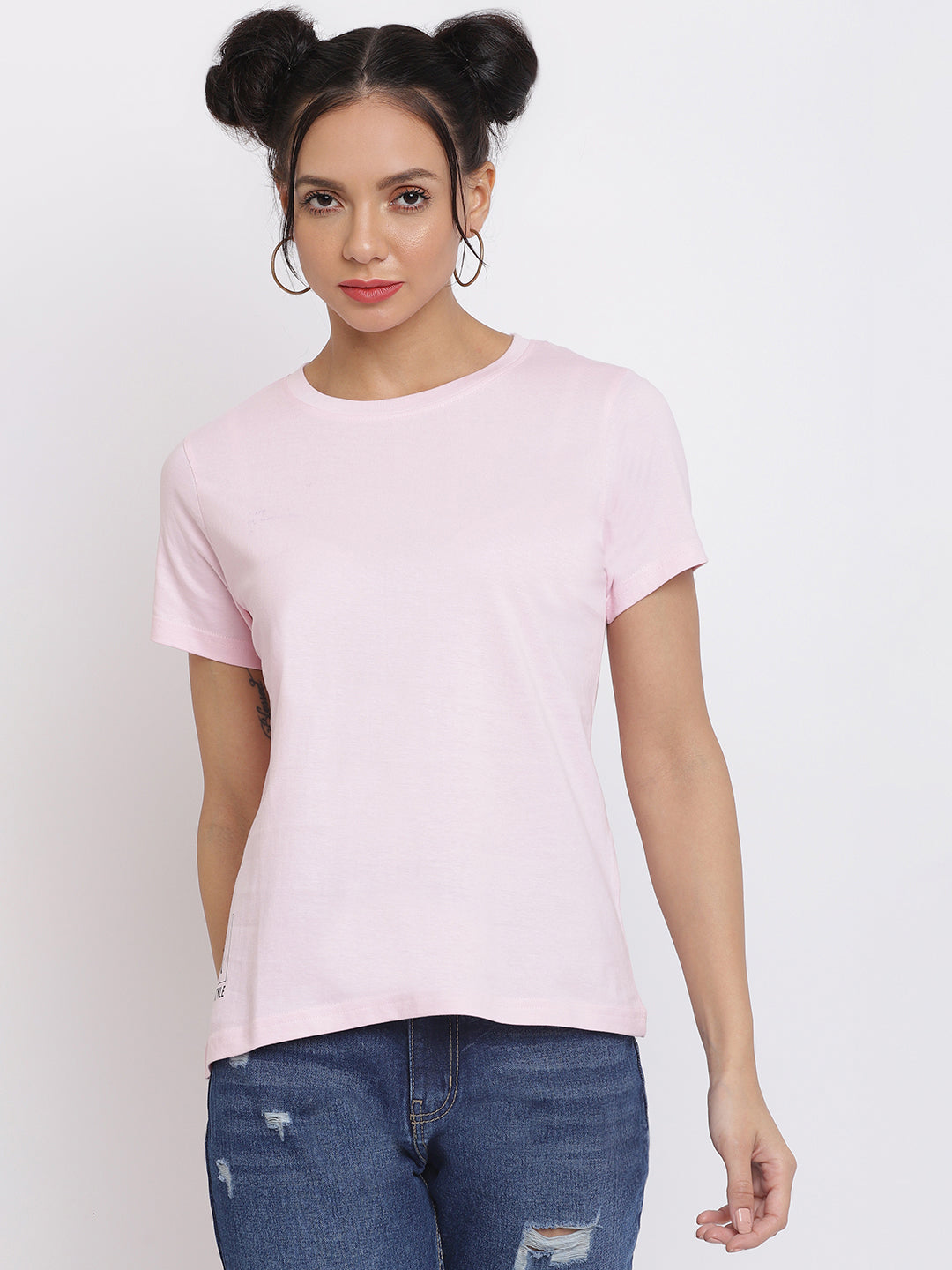 Women Baby Pink Pantone T-shirt
