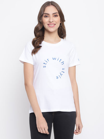White Printed T-shirt