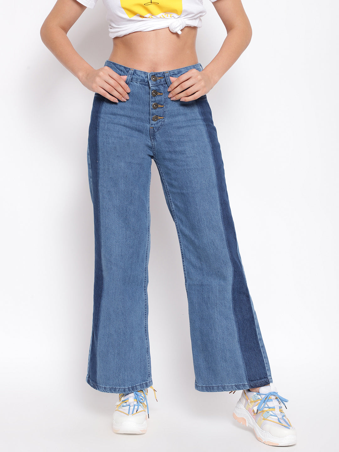 Two Toned Boyfriend Jeans