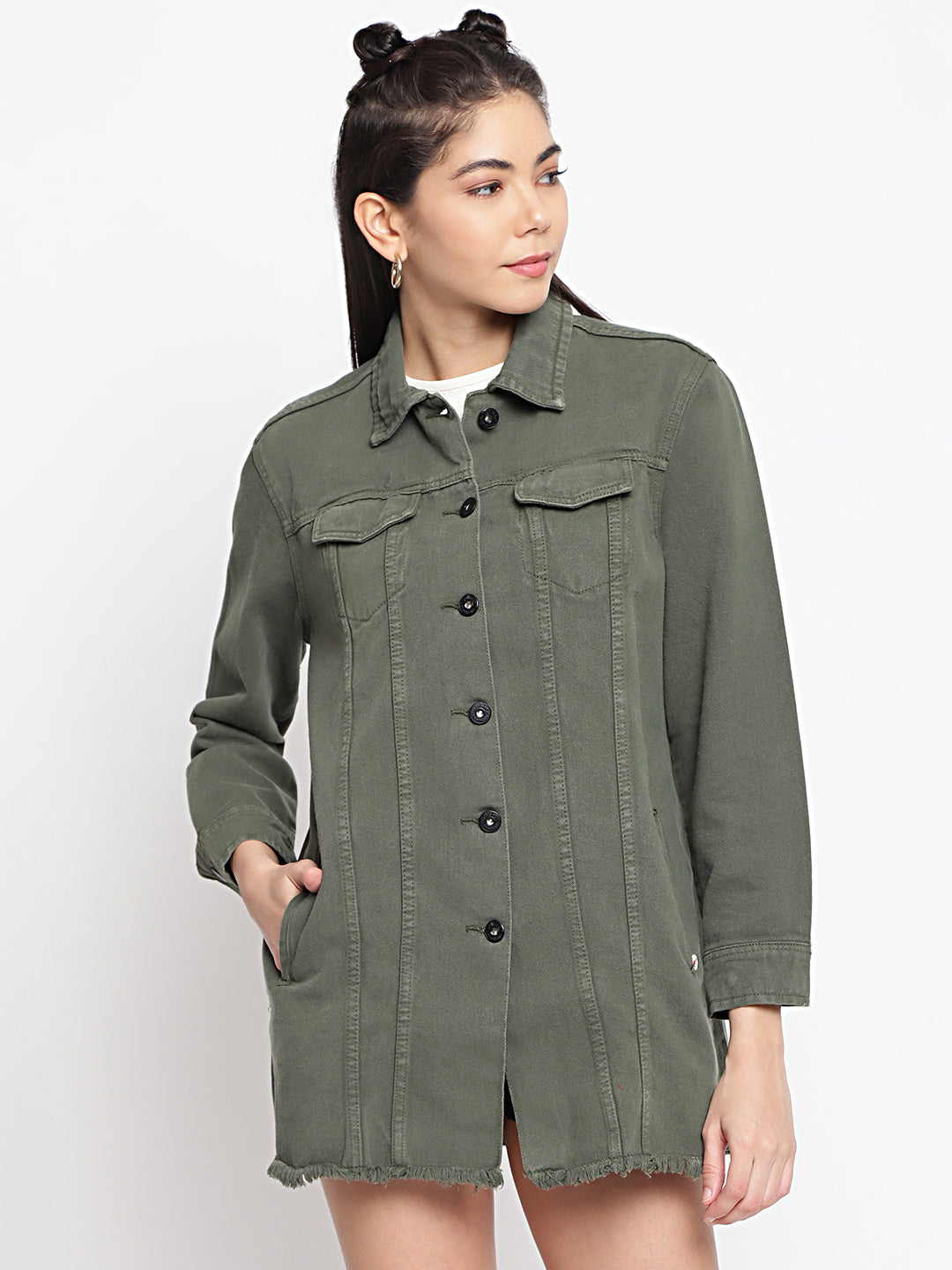 Olive oversized jacket