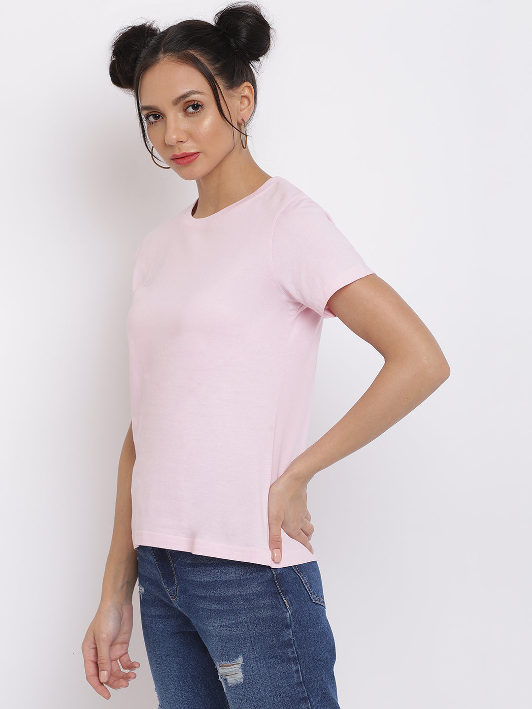 Women Baby Pink Pantone T-shirt