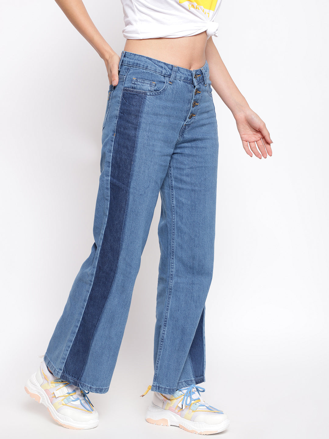 Two Toned Boyfriend Jeans