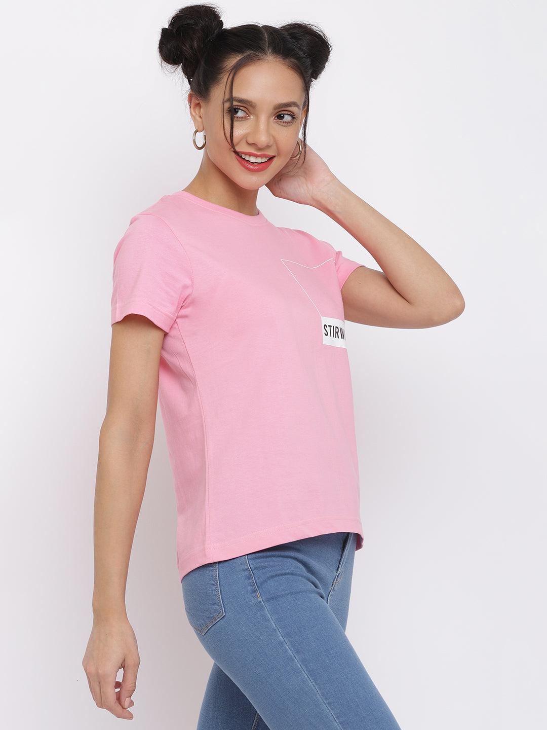 Women Light Pink Pantone T-shirt