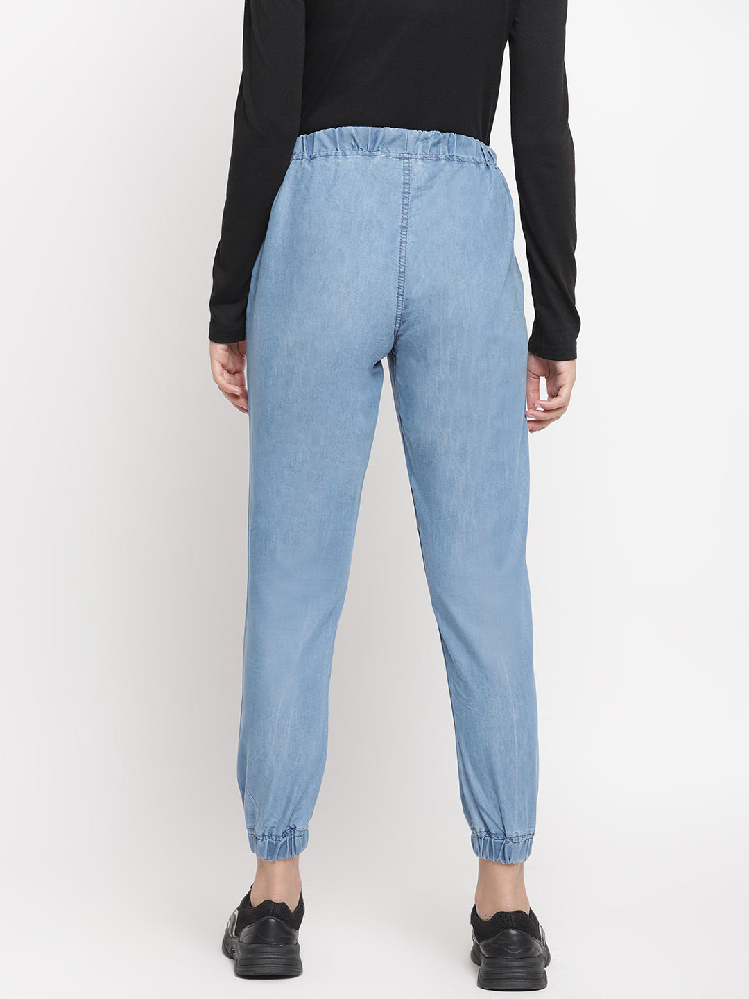 Women Light Weight Elasticated Denim Joggers