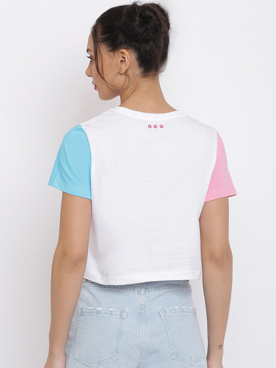Women White Pantone Crop T-shirt
