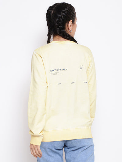 Light Yellow Cotton Sweatshirt