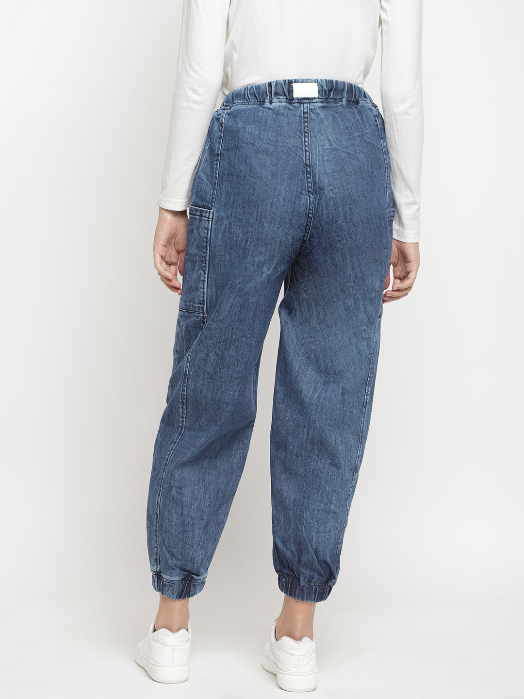Women Elasticated Baggy Denim Jeans
