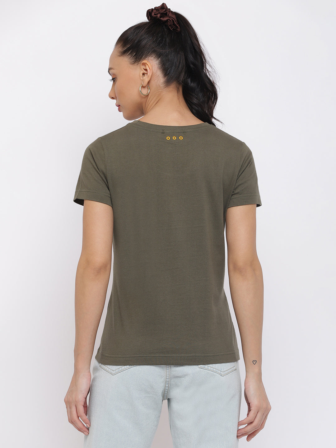 Women Olive Pantone T-shirt