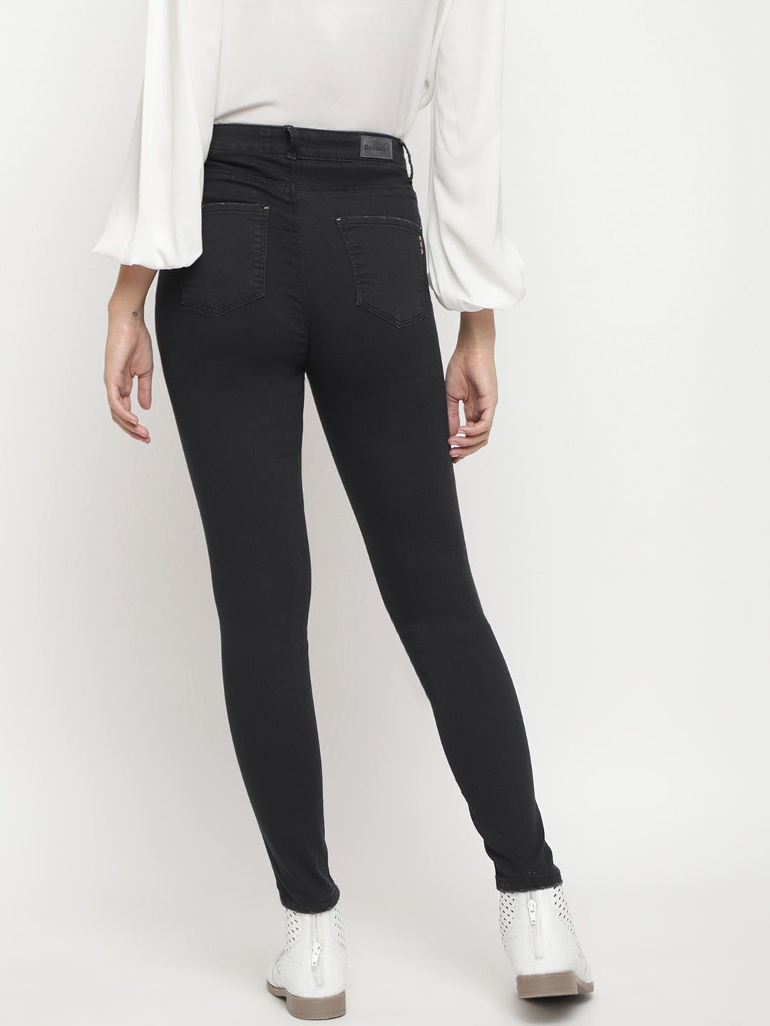 Women High Waist Black Super Skinny Denim Jeans